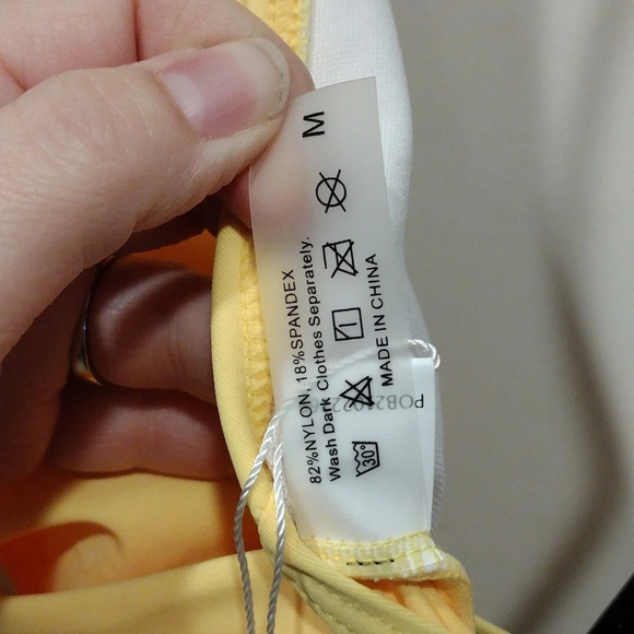 NWT Holipick Women's Sunflower Print Mesh Halter Style Swim Top M-Beach Resort - Picture 3 of 6